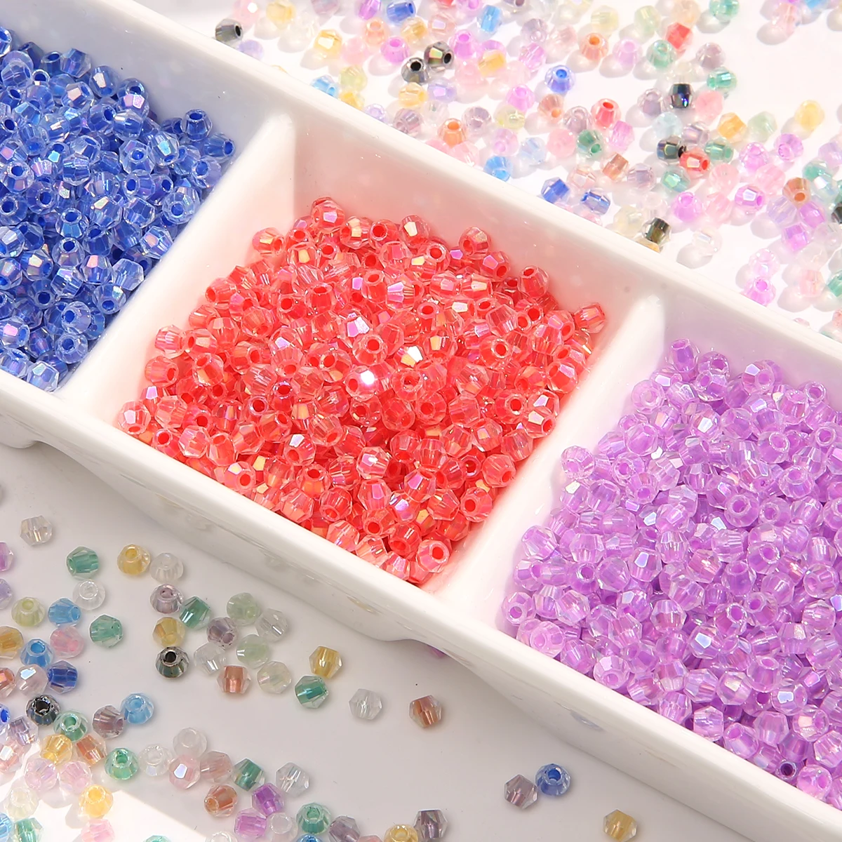 Хрустальные бусины в форме бриллиантов 4 мм 1 г Уникальные ювелирные изделия