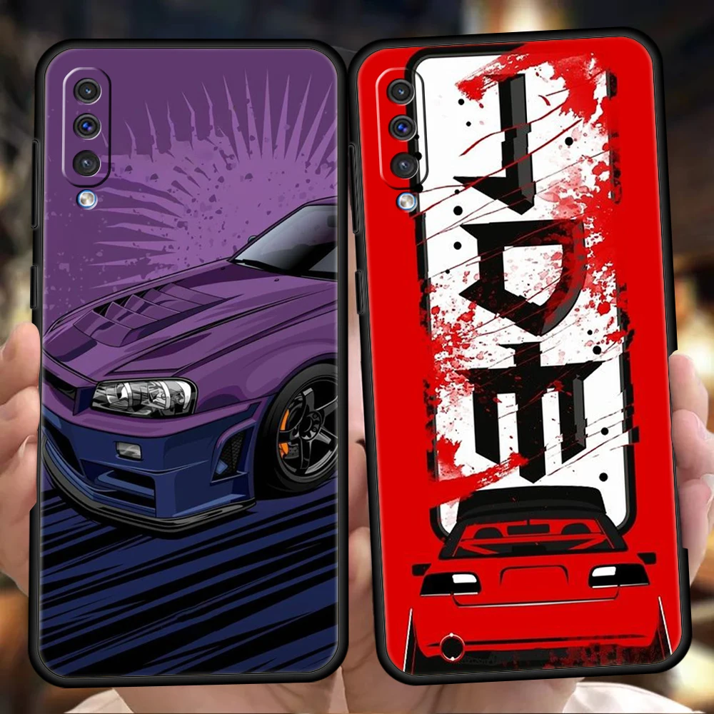 

JDM Sports Cars Male Men Phone Case for Samsung Galaxy A12 A22 A10 A20 A30 A40 A42 A50 A52 M12 M22 M31 M32 Shockproof Soft Shell