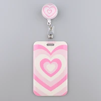 greys anatomy cartoon retractable badge reel with nurse id business credit card work card pink love badge holder accessories