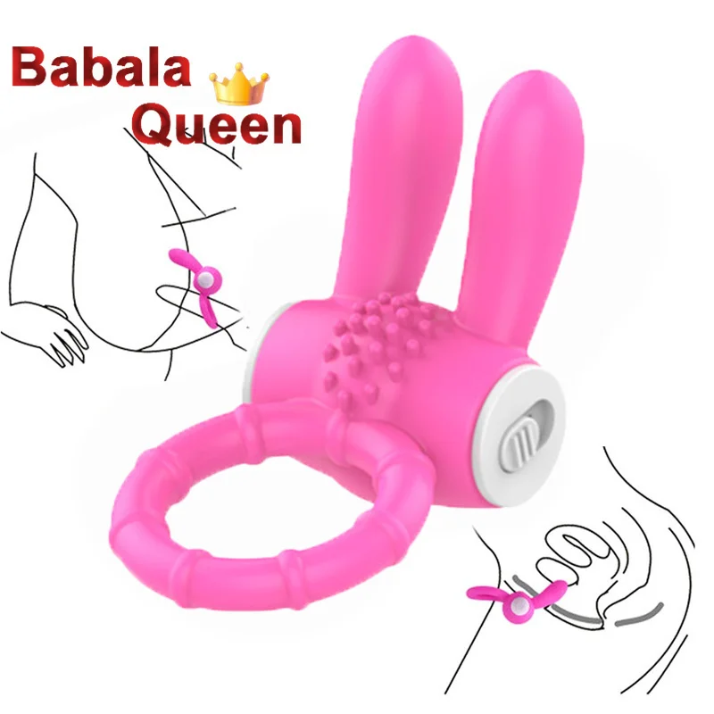 Секс-игрушки кольцо для пениса с кроличьими ушами мужской эякулятор вибратор