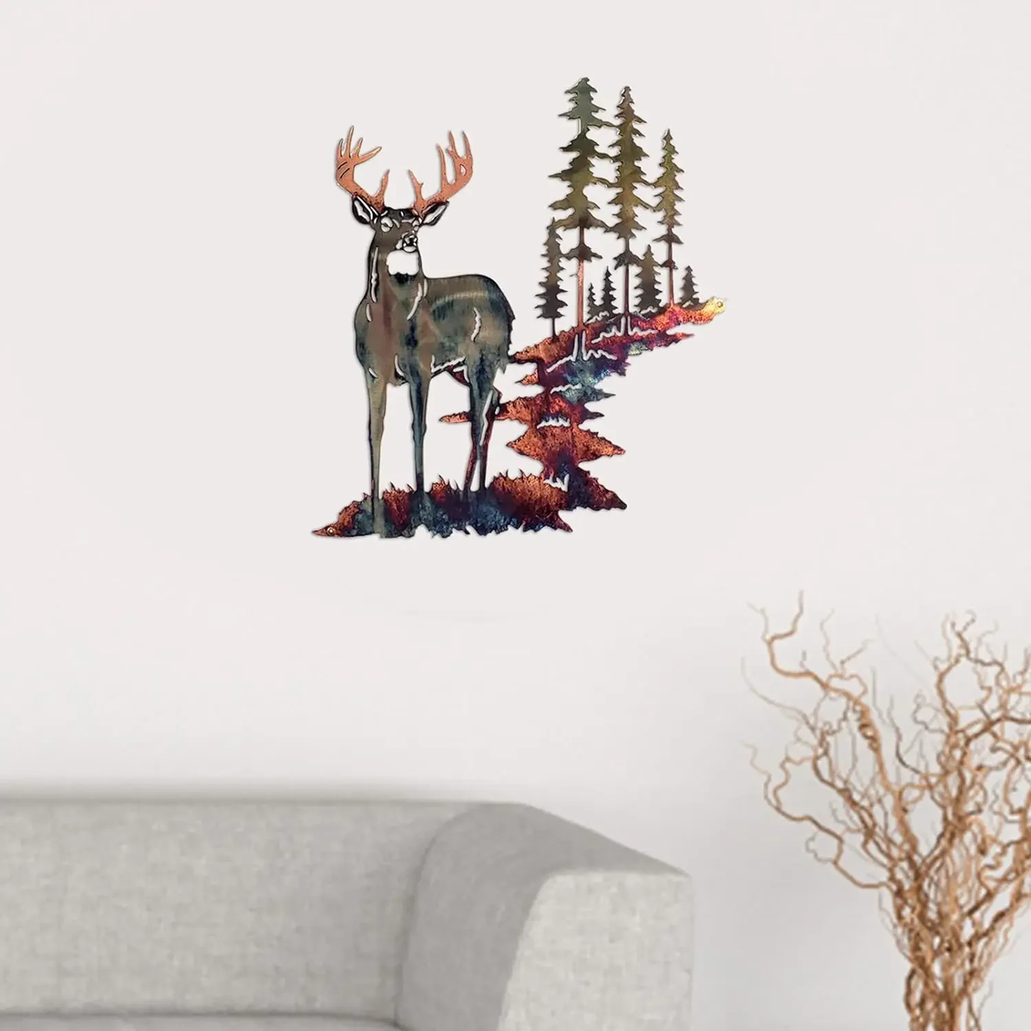 Элегантный 1 шт. металлический железный художественный олень с белым хвостом —