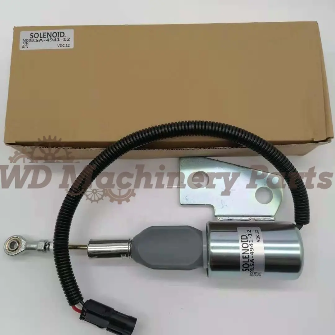 

3991167 3964627 SA-4941-12 J932529 J931167 12V Stop Solenoid For Cummins 4BT Hyundai R130 R170 Case 550h Bulldozer Diesel Engine