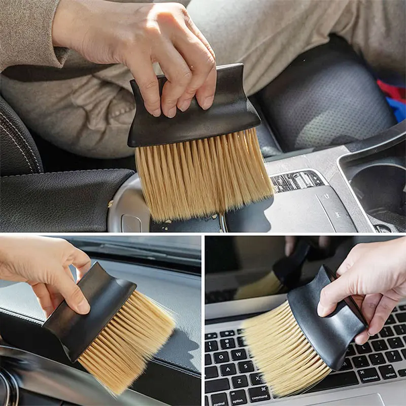 

Car Interior Cleaning Brush Soft Nylon Detailing Dust Brushes Air Outlet Air Conditioner Dashboard Cleaner Interiors Accessories