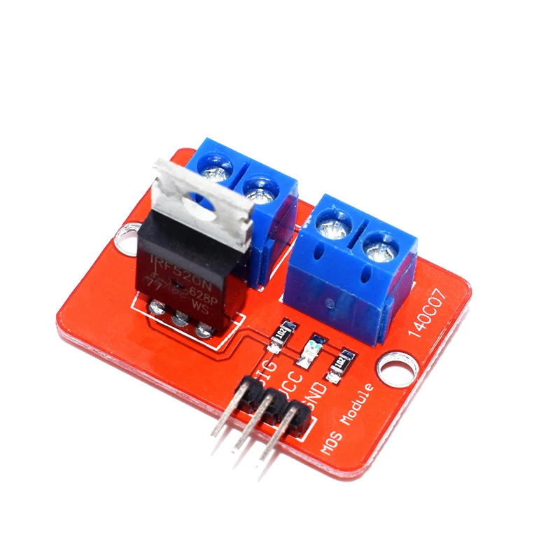 5 шт. 0-24 В верхняя кнопка Mosfet IRF520 драйвер MOS модуль для Arduino MCU ARM Raspberry pi |