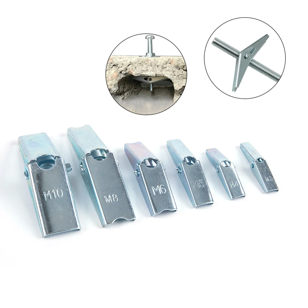 

2-10pcs Metal Spring Toggle Anchor M4-M10 Plasterboard Wall Cavity Fixing Bolt