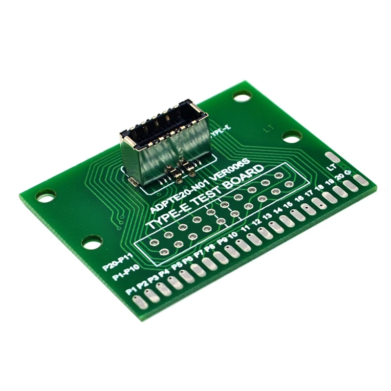 

TYPE-E Test PCB Board Universal Board With USB 3.1 TYPE-E Port 43X33MM 20-Pin TYPE-E Test Board Connector Adapter