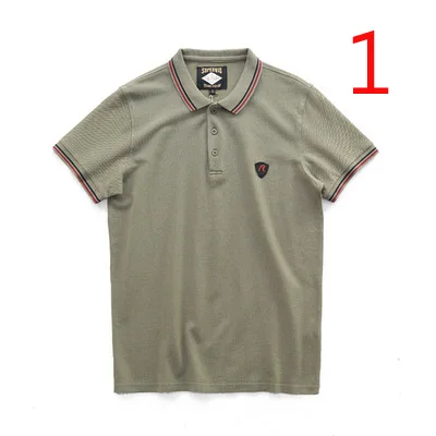 

Short-sleeved T-shirt lapel loose middle-aged men's cotton thin t-shirt