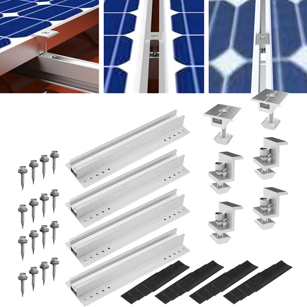 

Solar Panel Module Solar Panel Mounting Aluminum Bracket Rail Middle Clamp/Side Clamp Solar System Installation Accessories