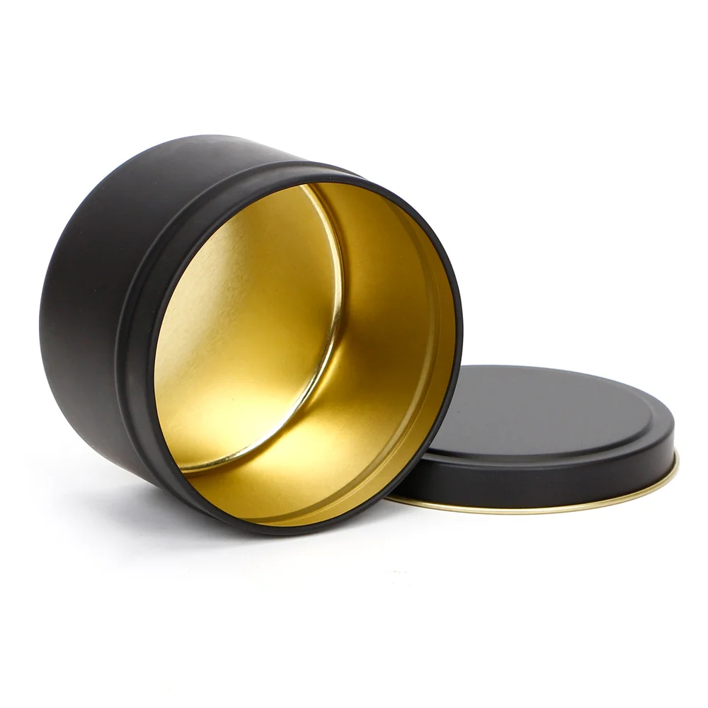 

4oz 24pcs Luxury Round Black Candle Jars with Lid Bulk Candle Container Tins Empty Storage Box for DIY Skin Care Beauty Samples