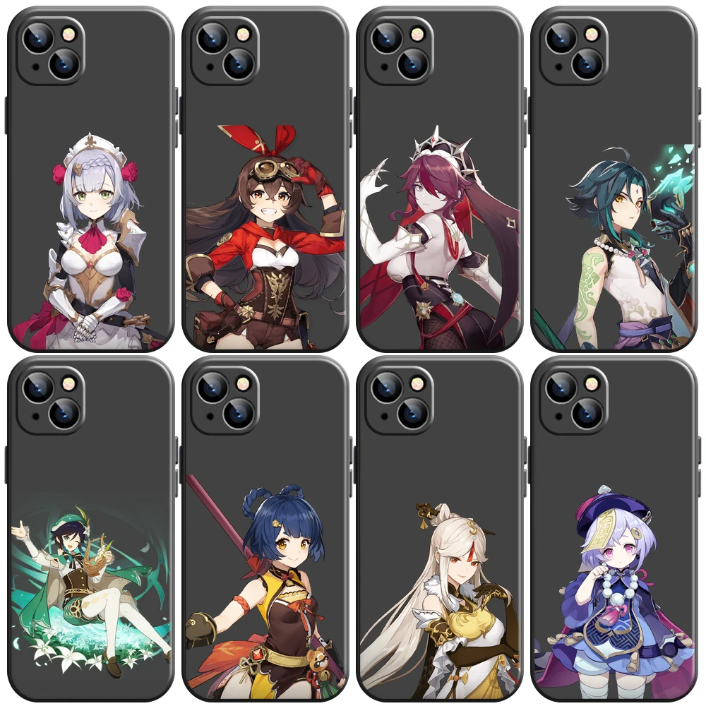 

Genshin Impact Project Game Phone Case For iPhone 11 13 12 Pro Max 12 13 Mini X XS XR MAX SE 6 7 8 Plus Funda Carcasa Coque