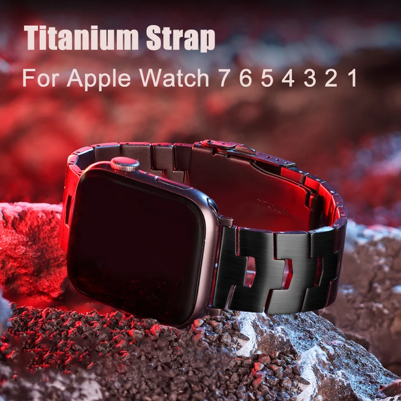 Titanium Strap For Apple Watch Ultra 49mm Titanium Wristband For iWatch 8 7 6 5 4 3 2 SE 60g Weightless Watchand with gift Box