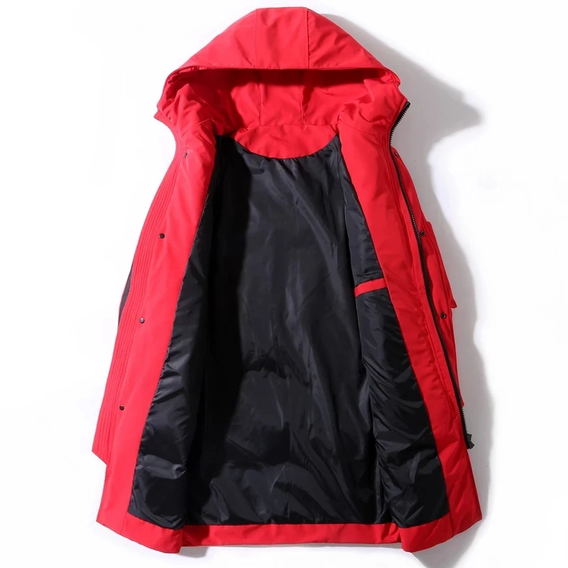 2022 New Men's Thick Warm Winter Down Jacket Overcoat Camouflage Windproof Long Jacket Male 80% White Duck Down Outwear Coats
