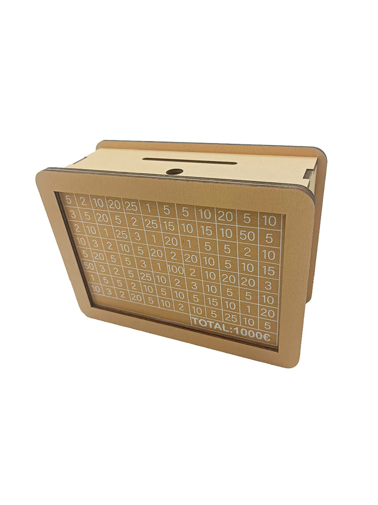 Деревянная копилка европейского языка 1000/2000/3000 с многоразовым копилке коробками