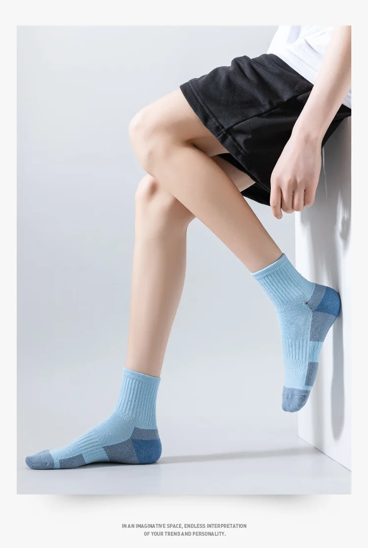 Women's Cotton Socks Sports Student Socks Autumn and Winter Towel Korean College Wind Thickened Warm