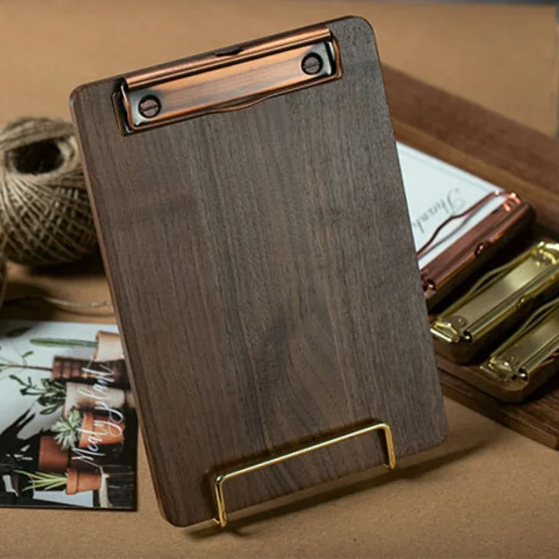 Папка меню для демонстрации ресторана из цельного дерева планшет заказа формата