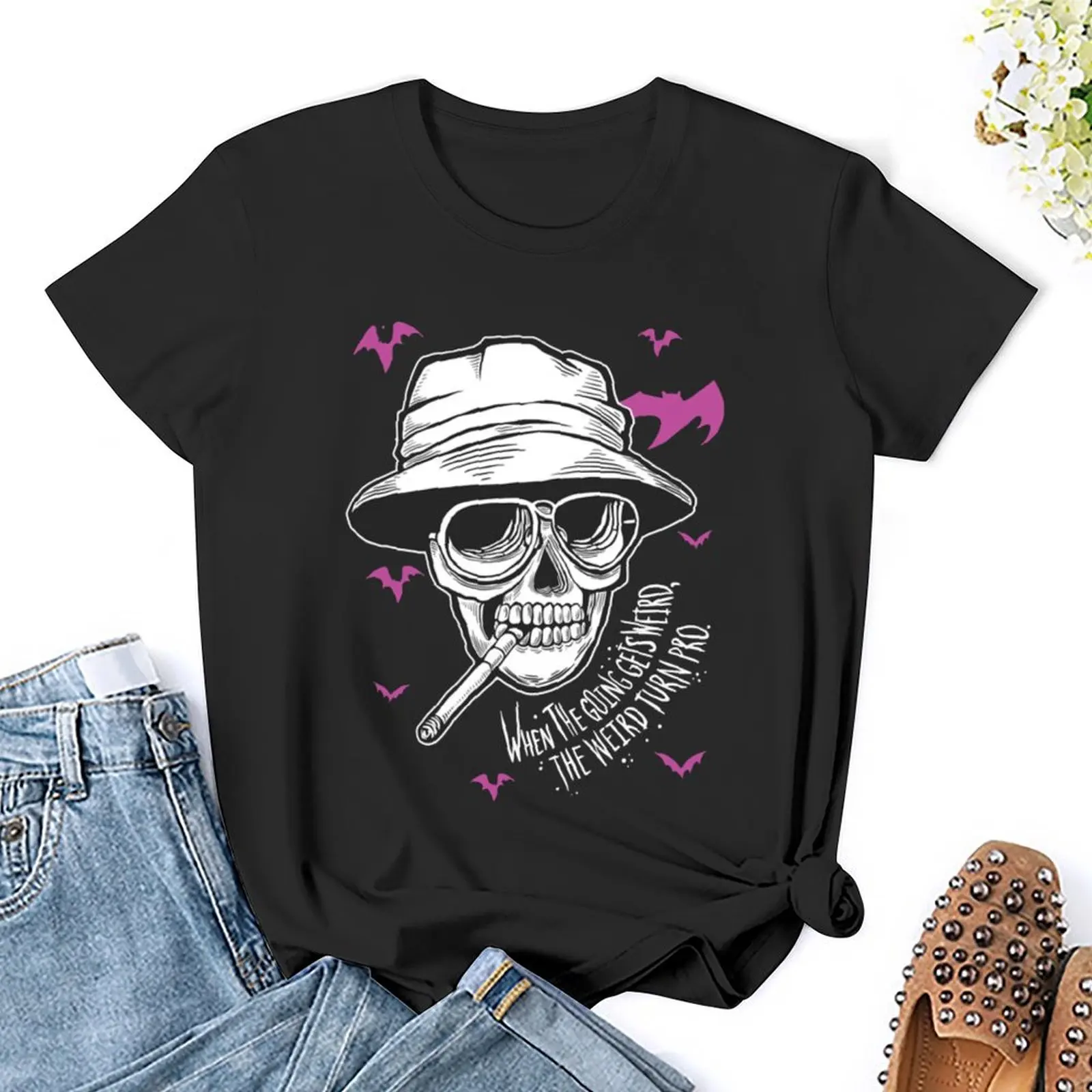 Футболка в винтажном стиле с интересными фактами Лас Вегасе женская одежда