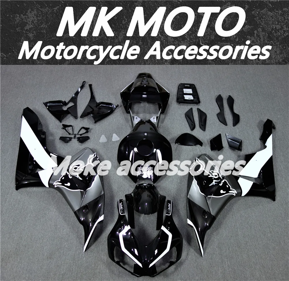 

Motorcycle Fairings Kit Fit For Cbr1000rr 2006-2007 Bodywork Set High Quality ABS Injection Black Gray Bull