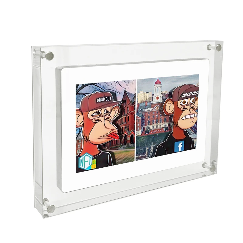 

Good Product 7 Inch Acrylic Digital Frame Nft Art Photo Display Built-in 1GB Memory WiFi Digital Photo Frame With IPS Scree
