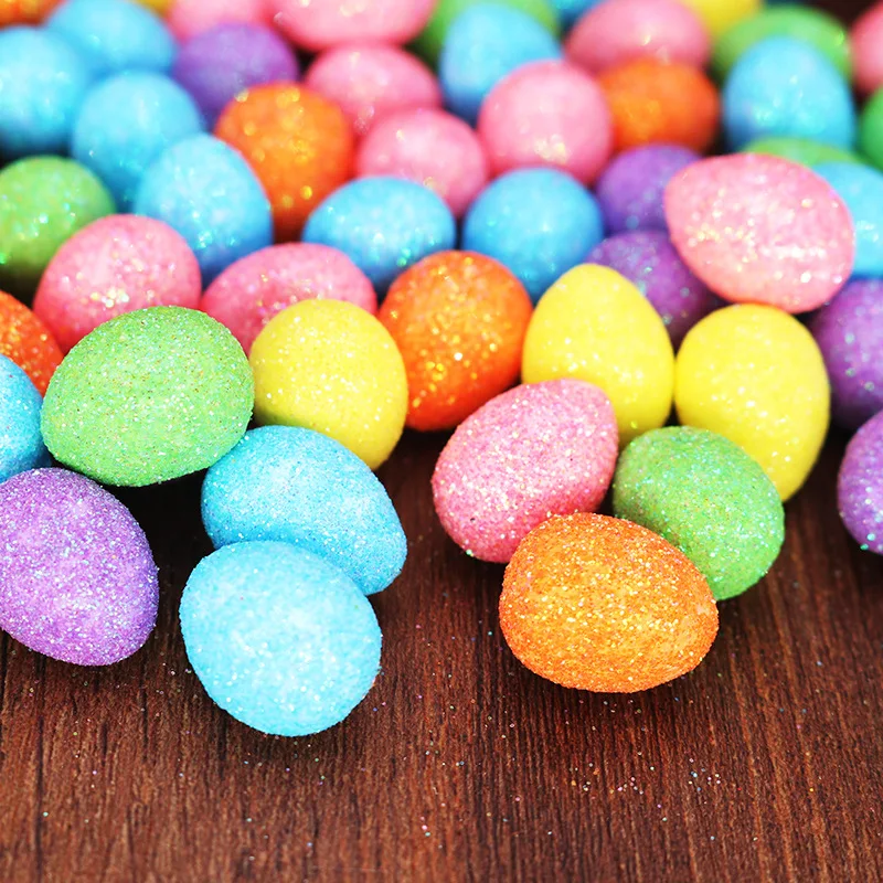 

1cm Foam Easter Eggs Colorful Polystyrene Styrofoam Egg Easter Decorations for Door Wreath/Garland