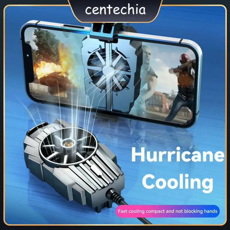 

Silent Phone Game Cooler Mini Mobile Phone Cooler Turbo Fan Game Cooling Artifact Fast Cooling Mobile Gadgets Back Clip Portable