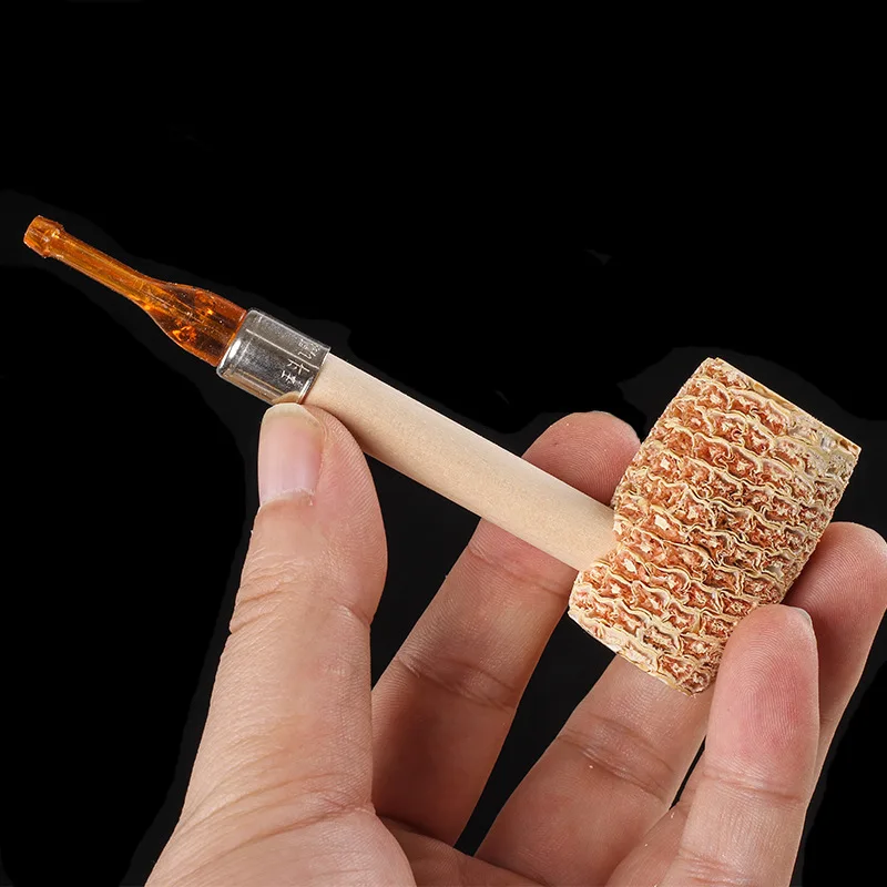 

Corn Tobacco Pipe Medium Lengthened Straight Cigarette Pipes Smoking Pipe Smoking Cigarette Holder Mouthpiece Accessories