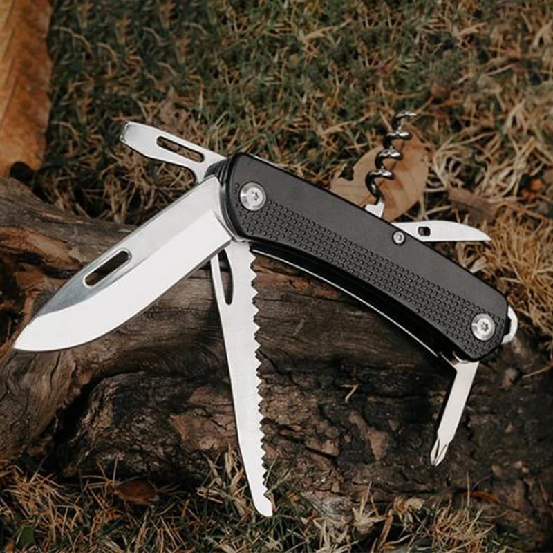 

Multifunctional Outdoor Portable Folding Knife Family Camping Fruit Knives Outdoor Safety Defense Life-saving Pocket EDC Tool