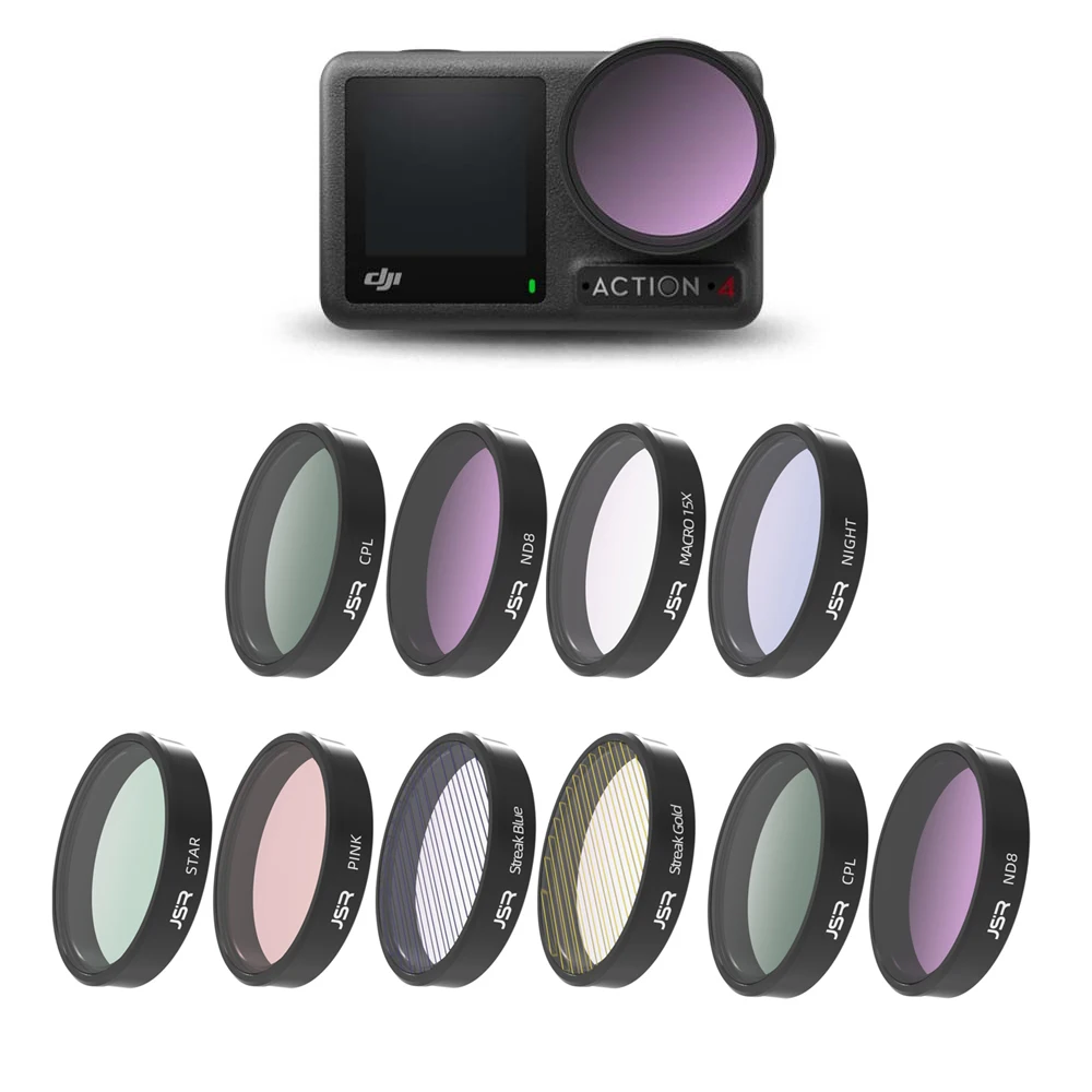 Фильтр для объектива спортивной камеры DJI Osmo Action 3 ND8/16/32/64 NDPL CPL MCUV Ночная звезда набор фильтров для экшн 3 части аксессуары