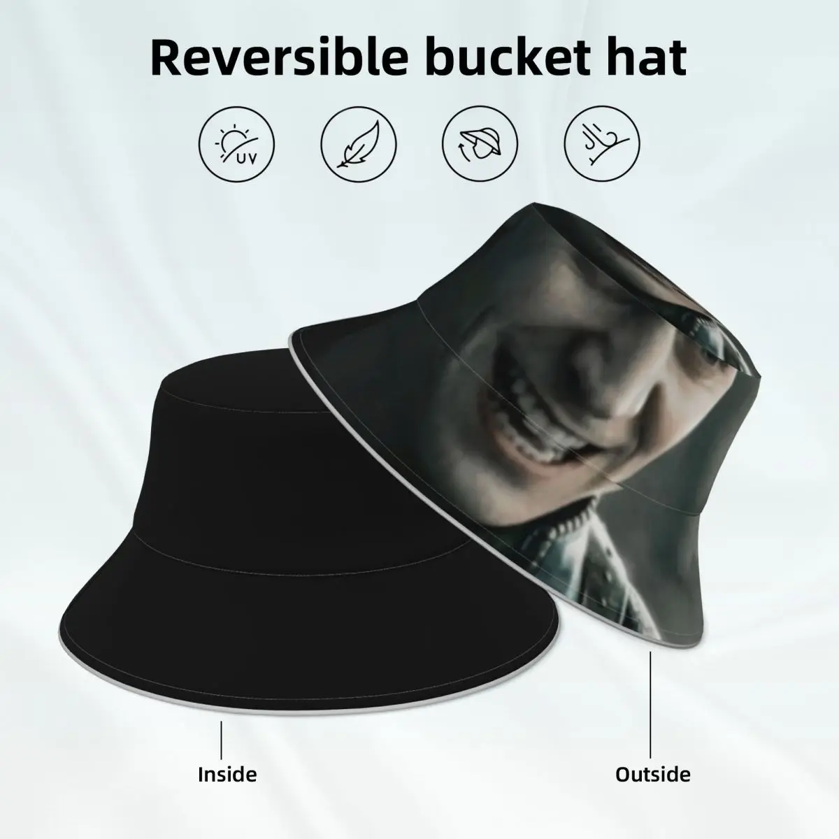 

Wallpaper Tom Hiddleston Bucket Hat Movie Figure Hawaii Fun Reflective Fisherman Hats Man Woman Double-sided Wear Sun Hat