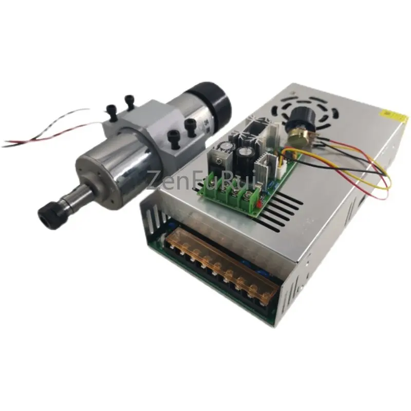 

52 Diameter 300W/500W High Speed Air Cooling Electric Spindle PCB DC Motor Holder DIY Engraving Machine Motor