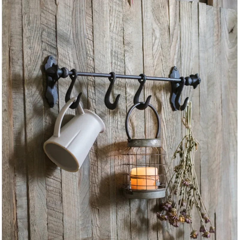 Винтажные железные декоративные крючки подставка для кофейни витрины окон чашек