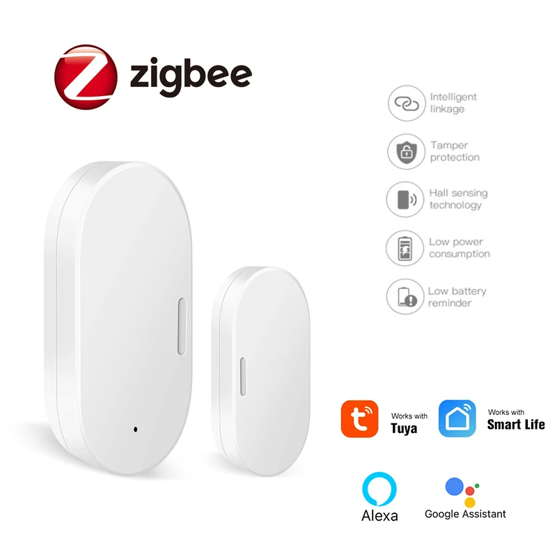 

Tuya Zigbee Door And Window Magnetic Sensor Wireless Connection Smart Home Wireless Door Detectors Door Magnetic Automation