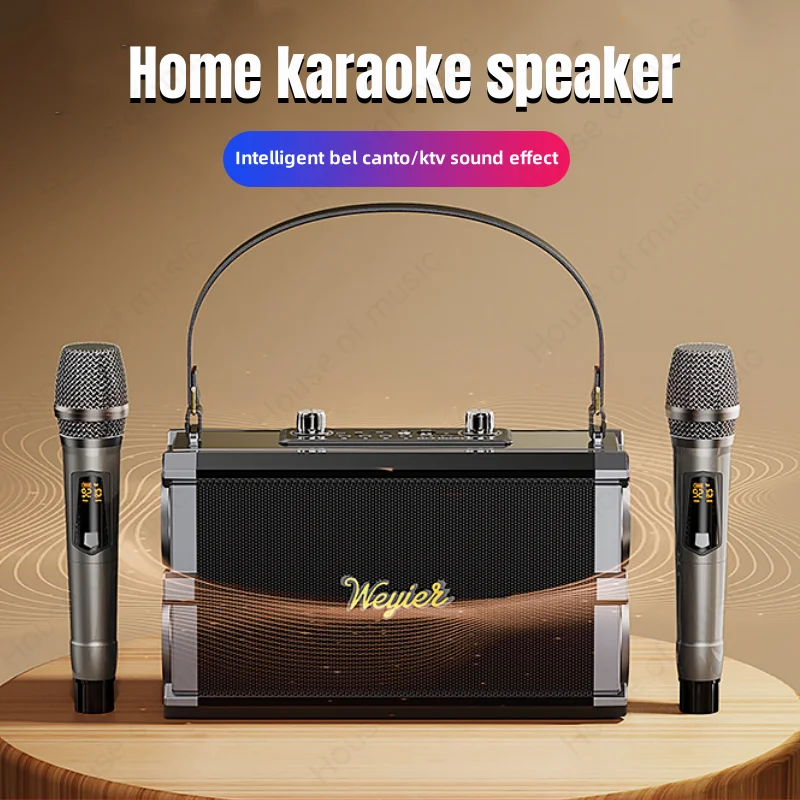 

300W перезаряжаемая пиковая мощная домашняя высокая четкость караоке громкоговоритель PA-система на открытом воздухе Портативный стерео беспроводный Bluetooth громкоговоритель