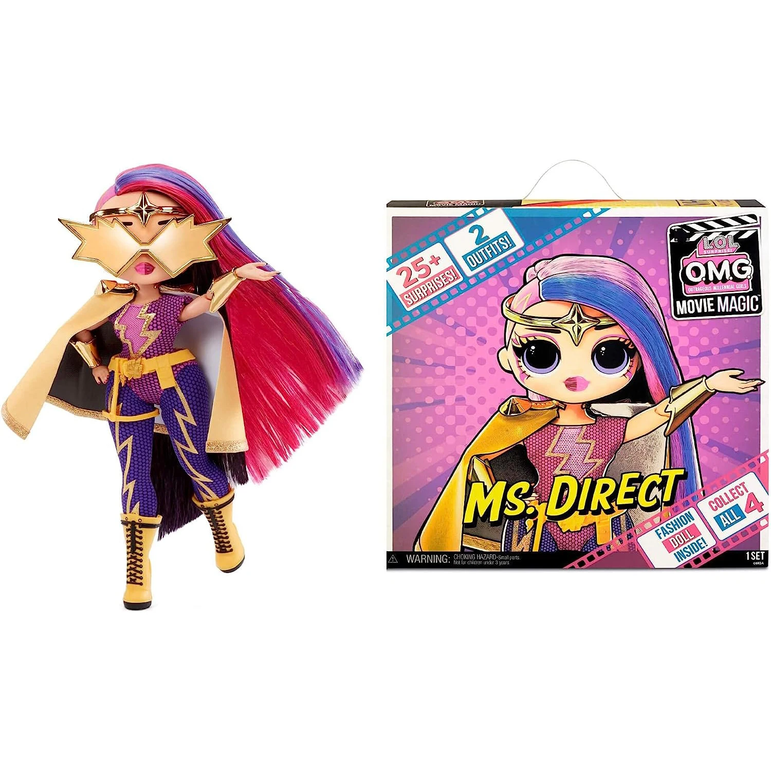 

L.O.L. Surprise! OMG Movie Magic Ms. Direct Fashion Doll with 25 Surprises Including 2 Outfits Toys gift