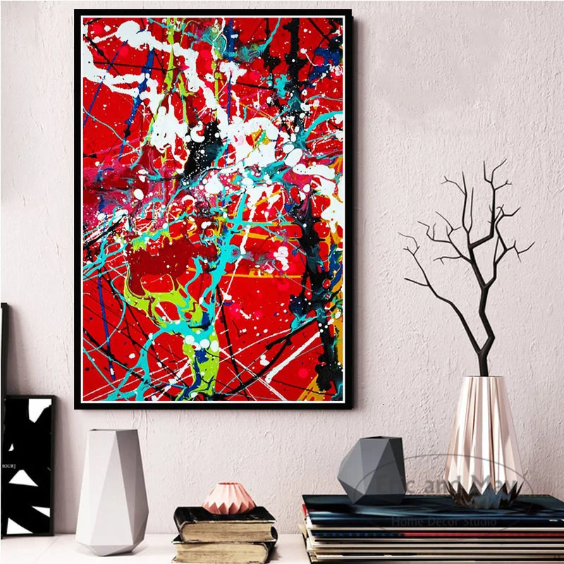 

Jackson Pollock Abstract Canvas Painting Posters And Prints Wall Pictures For Living Room Vintage Poster Decorative Home Decor