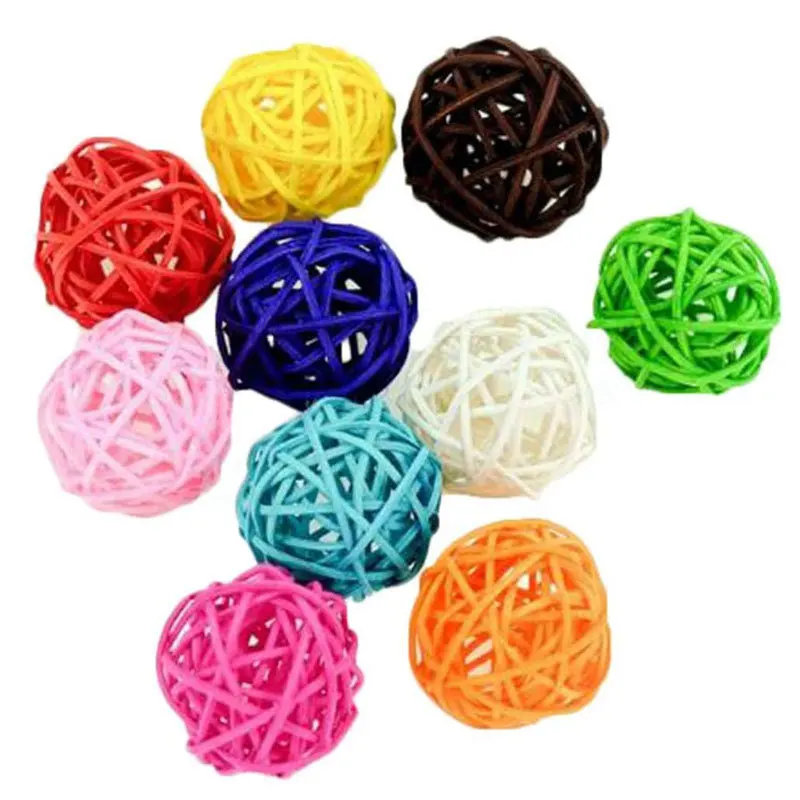 

Parrot Rattan Ball Toys Bird Chewing Grind Toys Birdcage Funny Cage Pet Supplies Accessories Bird Playing Toys for Parrot Cage
