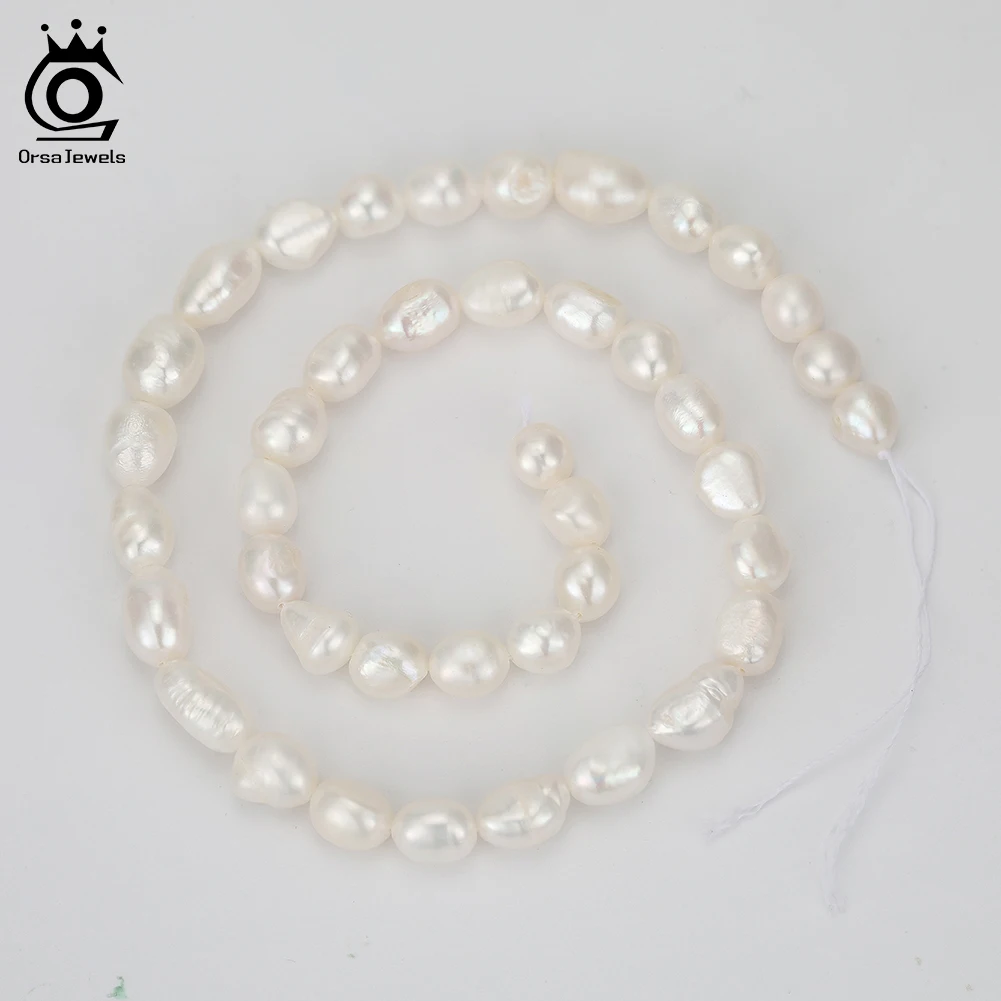 Фото ORSA JEWELS 100% натуральный пресноводный жемчуг 3A/4A, высокое качество, жемчужные бусины Baoque для изготовления ювелирных изделий, браслеты «сделай сам», оптовая продажа PP1 №2