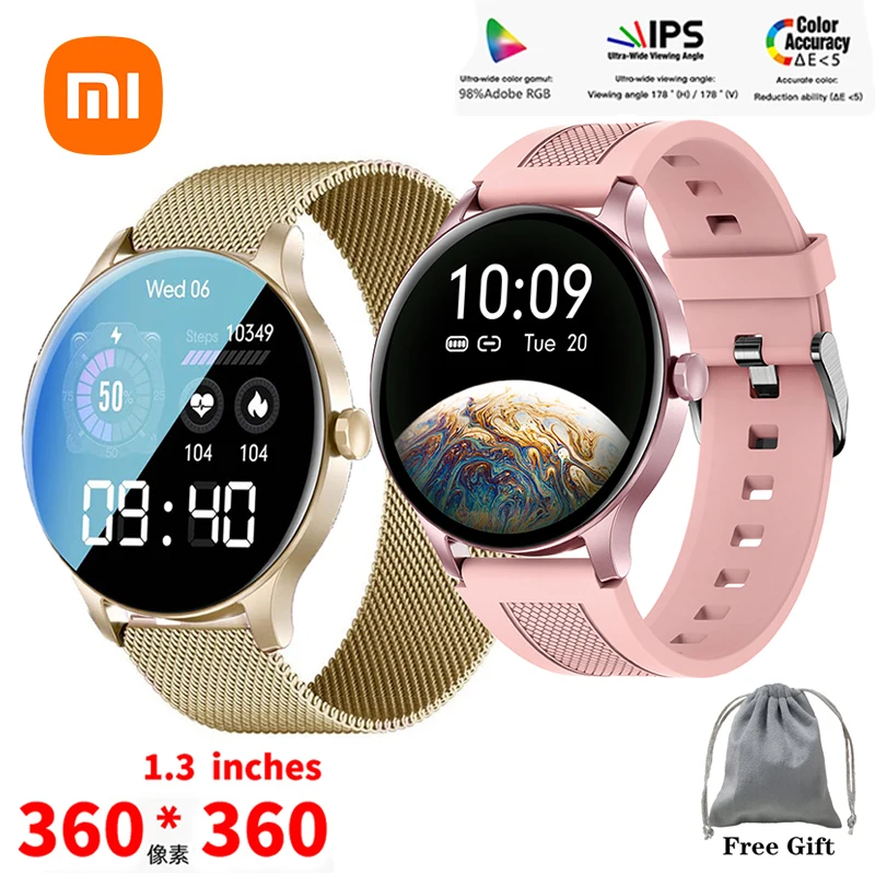 

Xiaomi Women Smart Watch 360*360 HD Screen IP68 Waterproof Fitness Tracker 20 Sport Message Push Men Smartwatch For IOS Android
