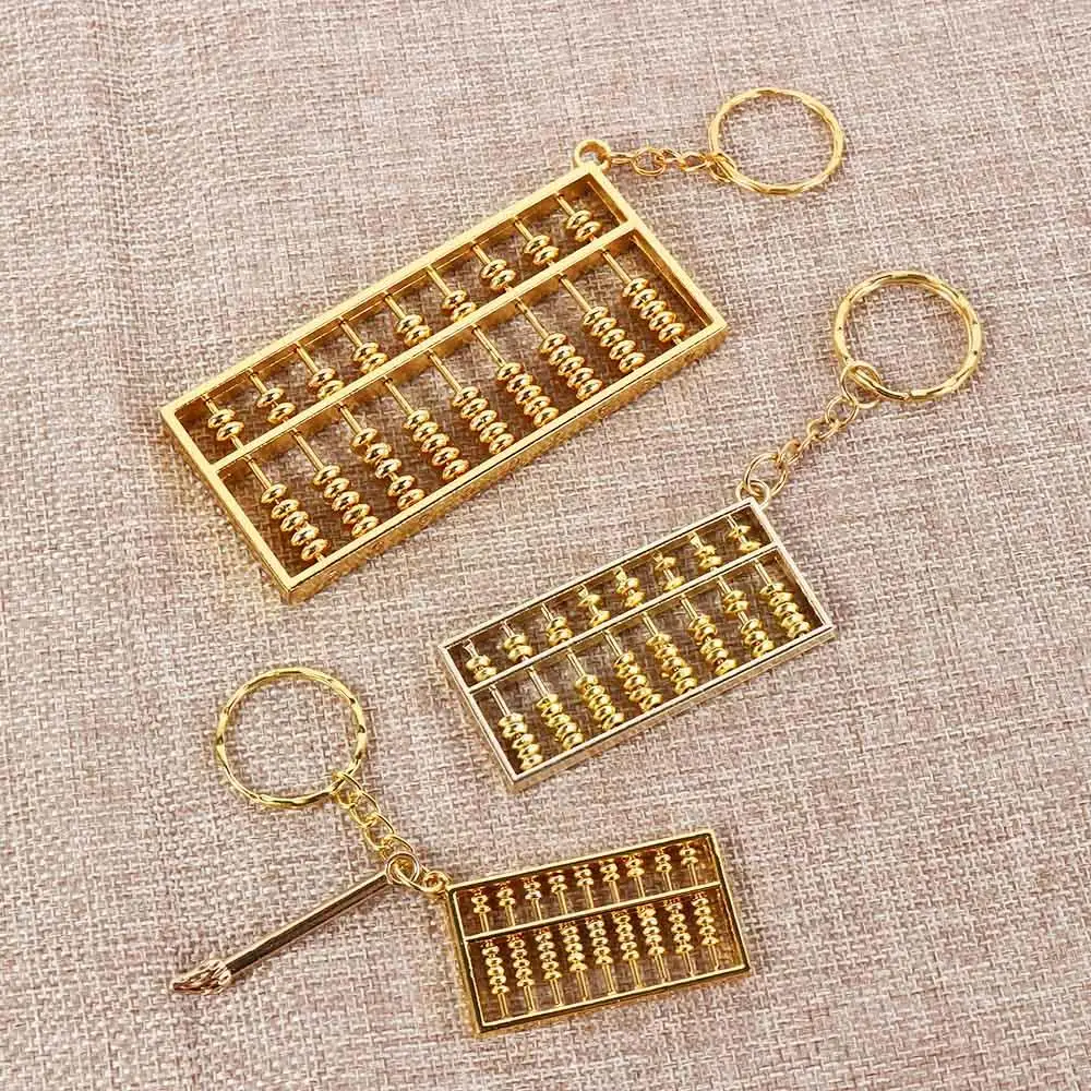 Простые поделки подвеска из сплава счеты позолоченный брелок съемный