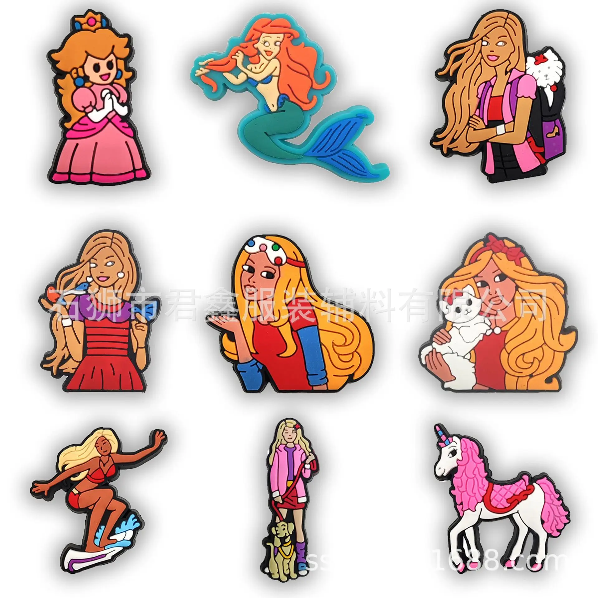 Single Sale 1pcs Frozen Series Slippers Shoe Buckle Fit Croc Jibz PVC Charms Accessories Wholesale DIY Shoes Decorations Gifts