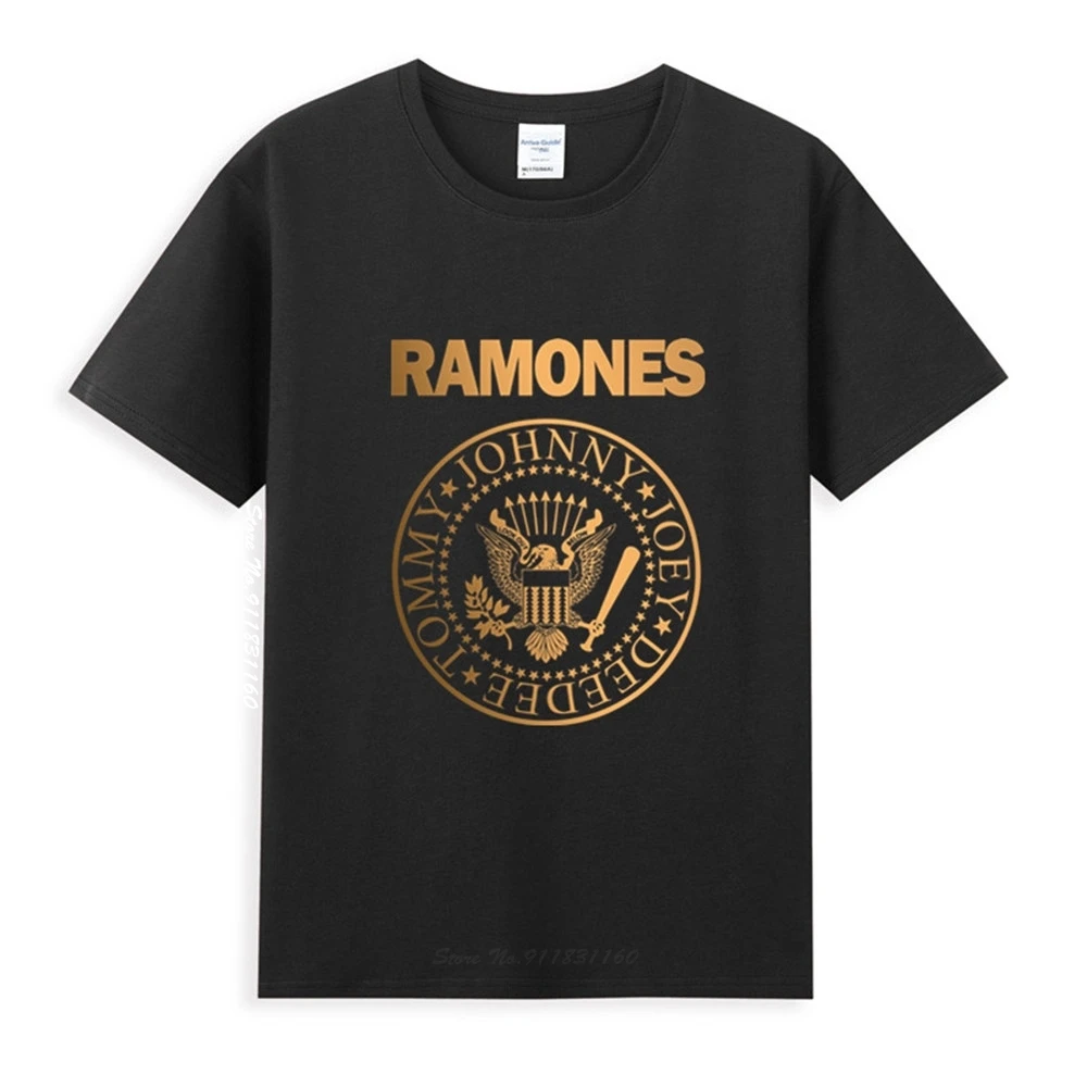 

Vintage Ramone Retro Logo Classic Black T-Shirt Newest Summer Men's Short Sleeve Popular Tees Shirt Tops Novel Unisex
