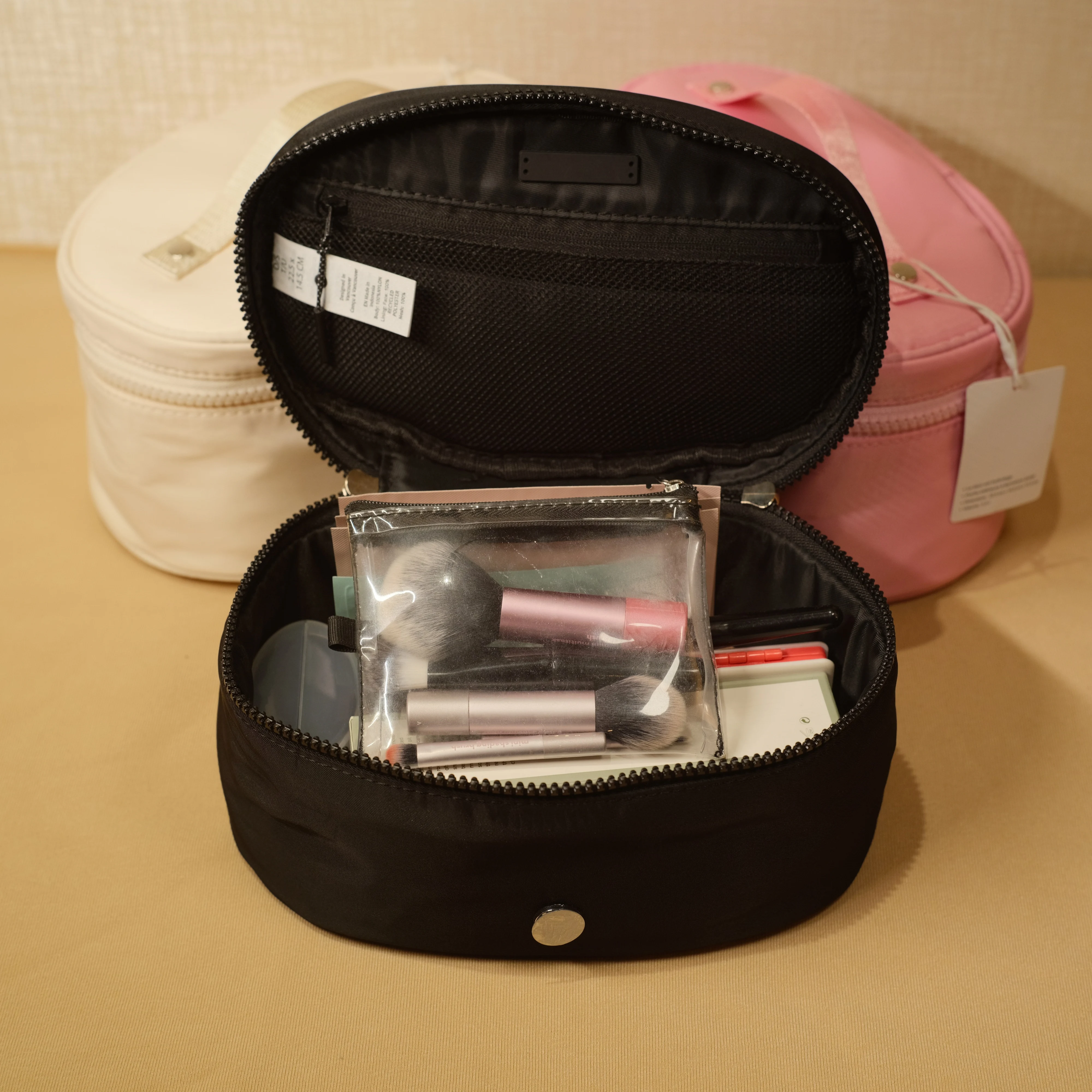 NWT Lulu Women Oval Top-Access Kit 3.5L Capacity Makeup Storage Bag Water-Repellent Fabric Portable Gym Girl Sports Storage Bag