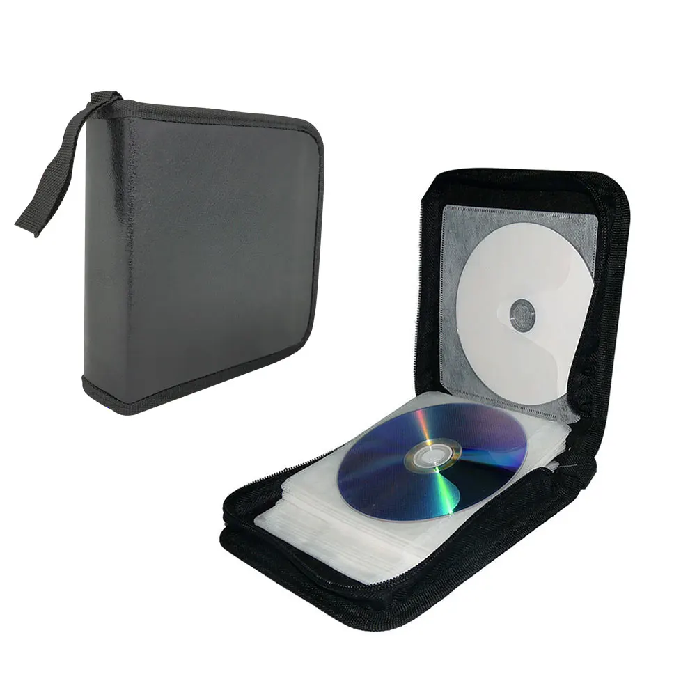 40 Disc CD Storage Bag Case Double-side Hard Album Home DVD Organizer Box images - 6