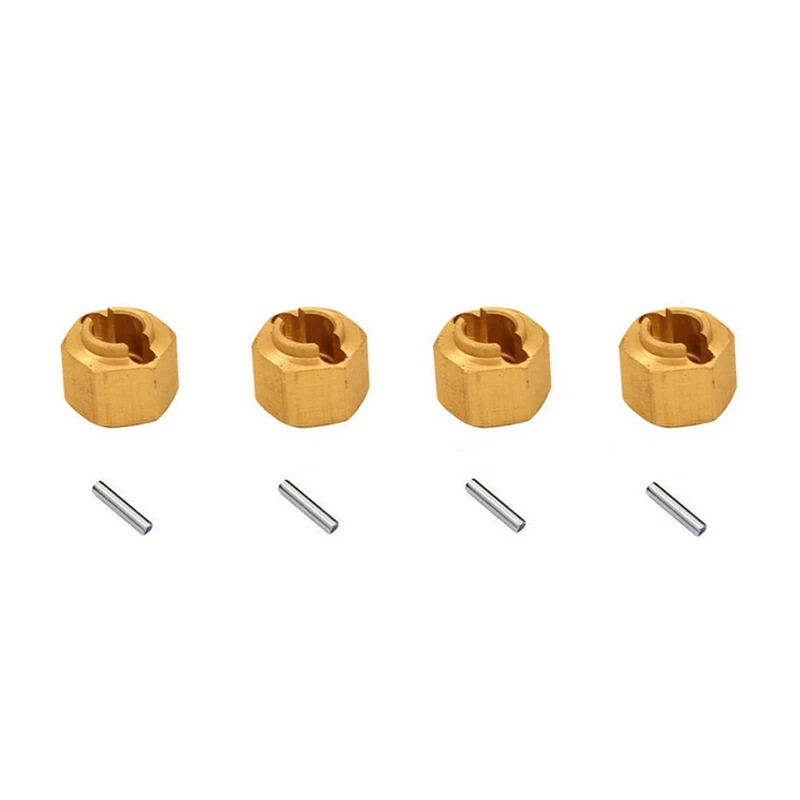 

4Pcs Brass Extended Wheel Hex Hub Adapter 9750 For Traxxas TRX4M TRX-4M 1/18 RC Crawler Car Upgrade Parts Accessories