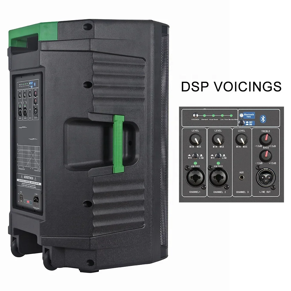 2000 Вт 15-дюймовый профессиональный аудиоуниверсальный динамик с питанием