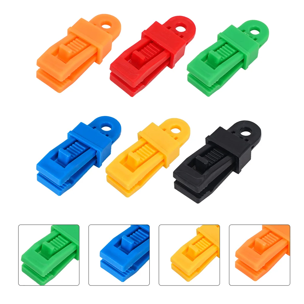 

24 Pcs Outdoor Cable Clips Teepee Tent Clamp Tents Camping Waterproof Tarp Canvas Cord Buckles Awning Fixed Button