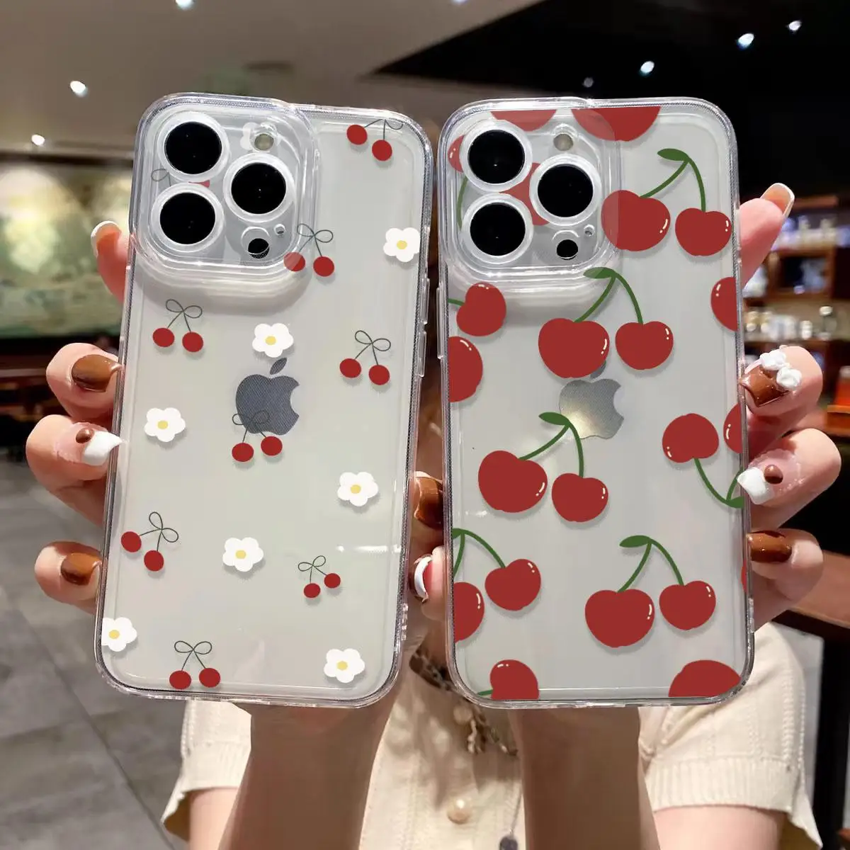 Case For Xiaomi Mi 11 Lite 11T Pro POCO X6 5G X5 X4 X3 GT M3 F5 NFC F3 cover Soft Cherry Fruit Flower