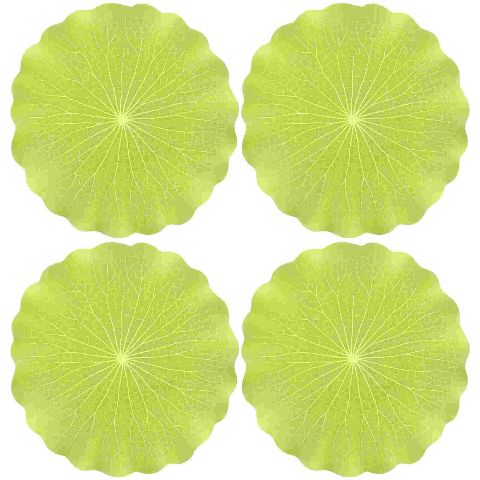 

4pcs Fake Lotus Leaves for Decor Aquarium Pool Simulated Lotus Leaves Photography Props