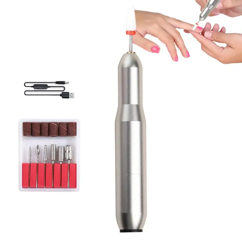 

Электрическая дрель для ногтей, Портативная USB электрическая фреза для ногтей, Мини электрическая ручка для маникюра, инструменты для акрилового геля, Гель-лак для ногтей