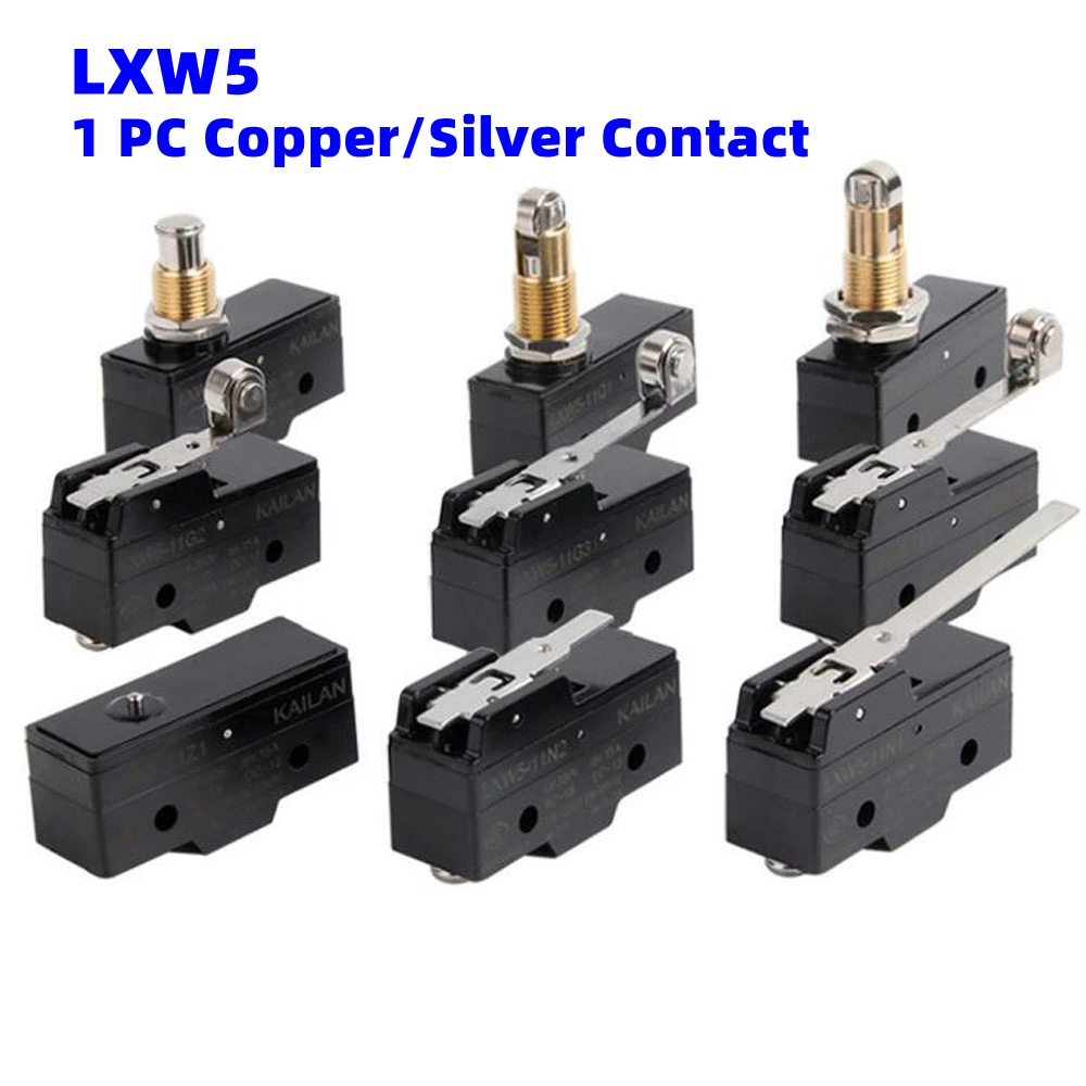 1PC Travel Switch Limit Switch Microswitch Copper/Silver Contact 250VAC/5A NO/NC LXW5-G1 G2 G3 Q1 Q2 N1 D1 11M Copper Pieces