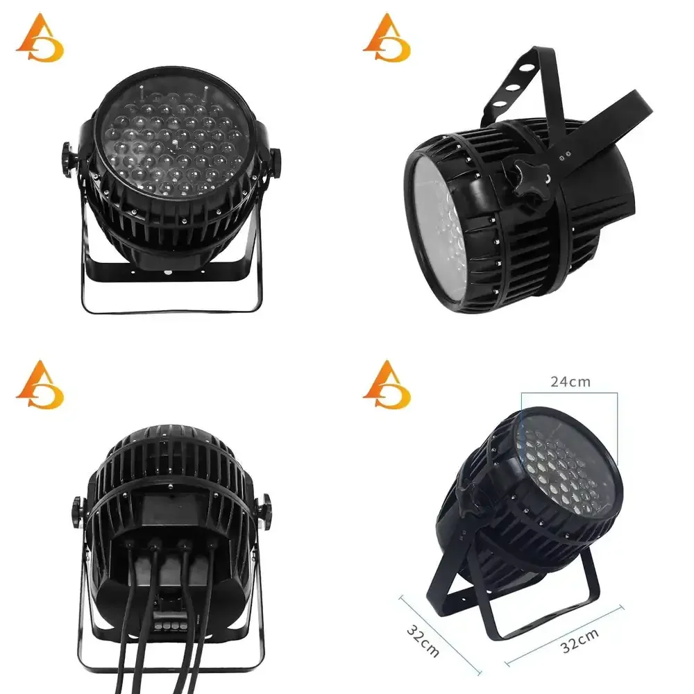 Фото Светодиодный прожектор AICPOSE 54x3w с теплым белым светом и зумом для вечеринок, уличных мероприятий, водонепроницаемый, для сцены №1